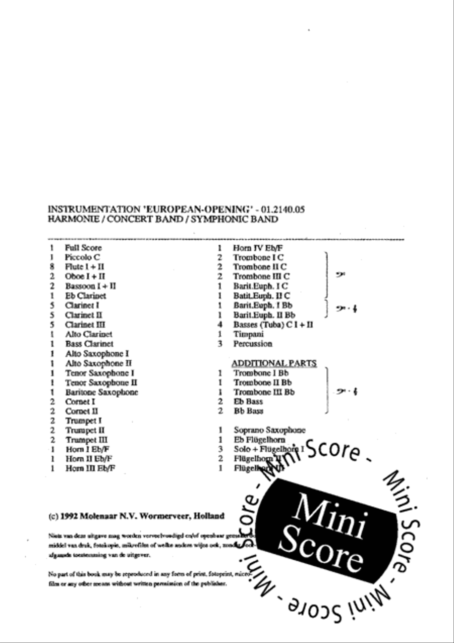 European Opening European Opening Concert Band scores gallery preview page 4
