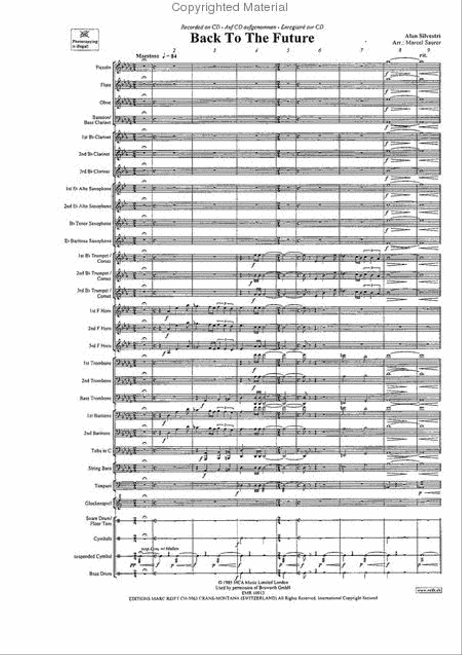 Back To The Future Concert Band scores gallery preview page 3