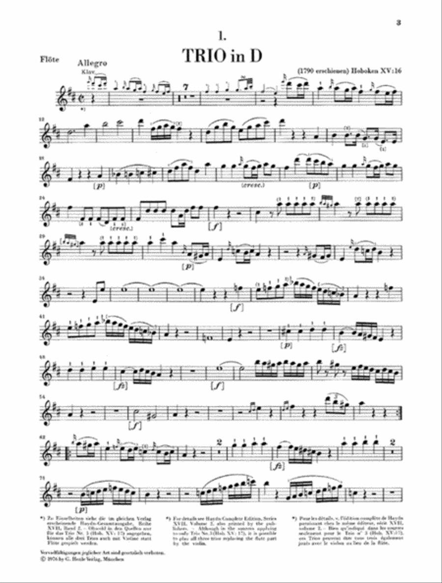 Piano Trios – Volume III: Flute Trios Flute scores gallery preview page 2