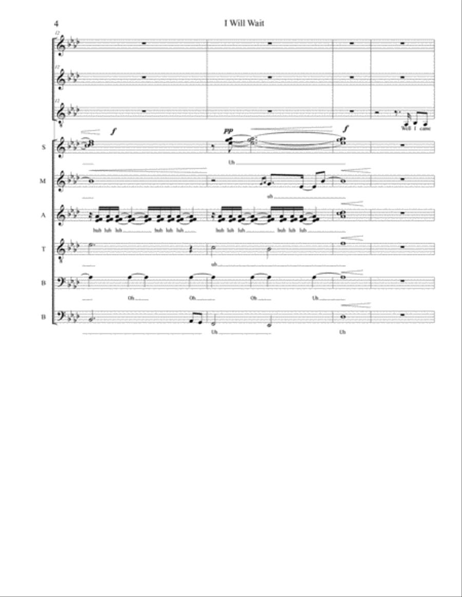I Will Wait 4-Part scores gallery preview page 4