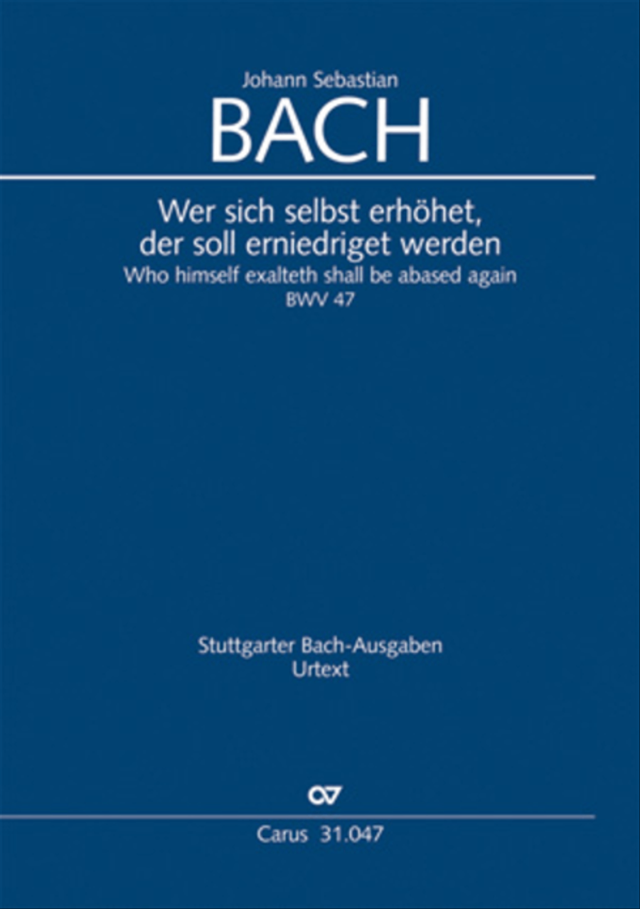 Who himself exalteth shall be abased again (Wer sich selbst erhohet, der soll erniedriget werden) 4-Part scores gallery preview page 1