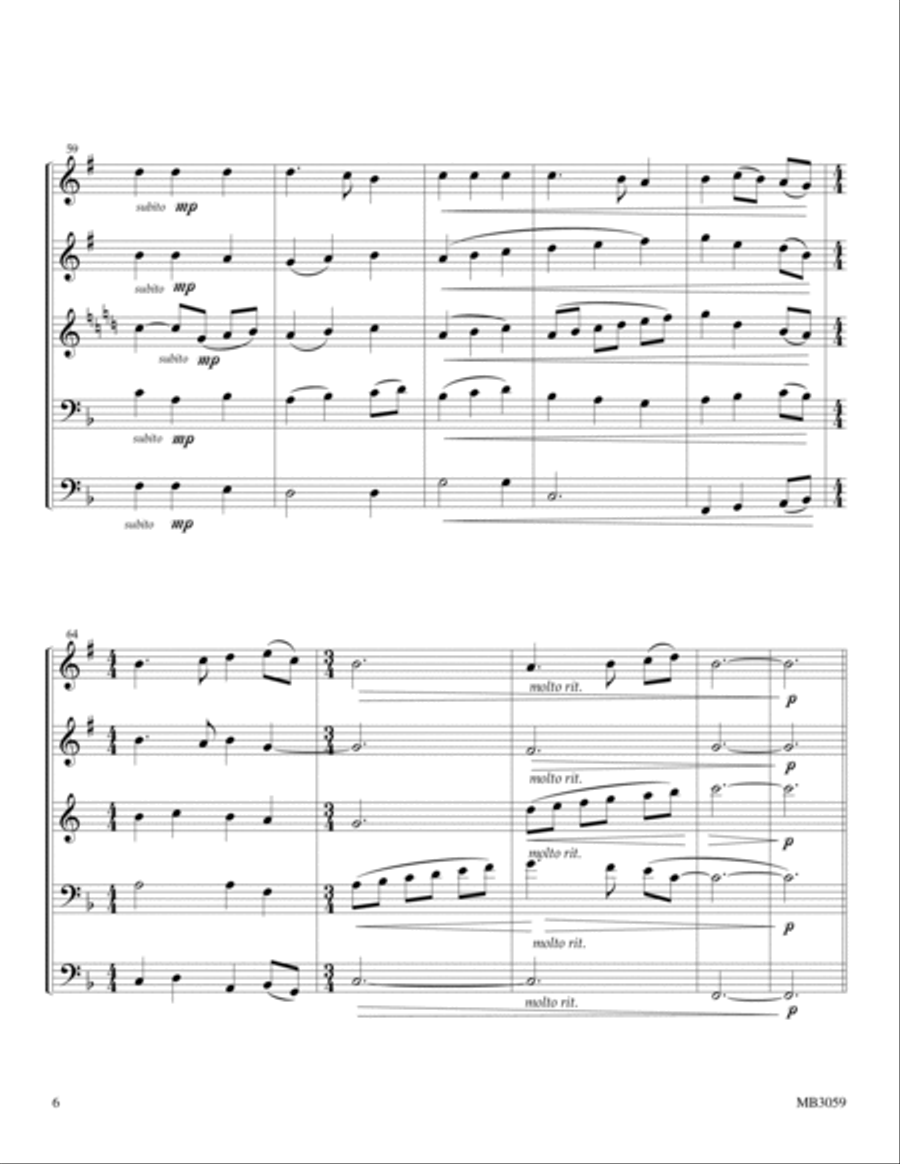 My Country 'Tis of Thee My Country 'Tis of Thee Brass Quintet scores gallery preview page 6