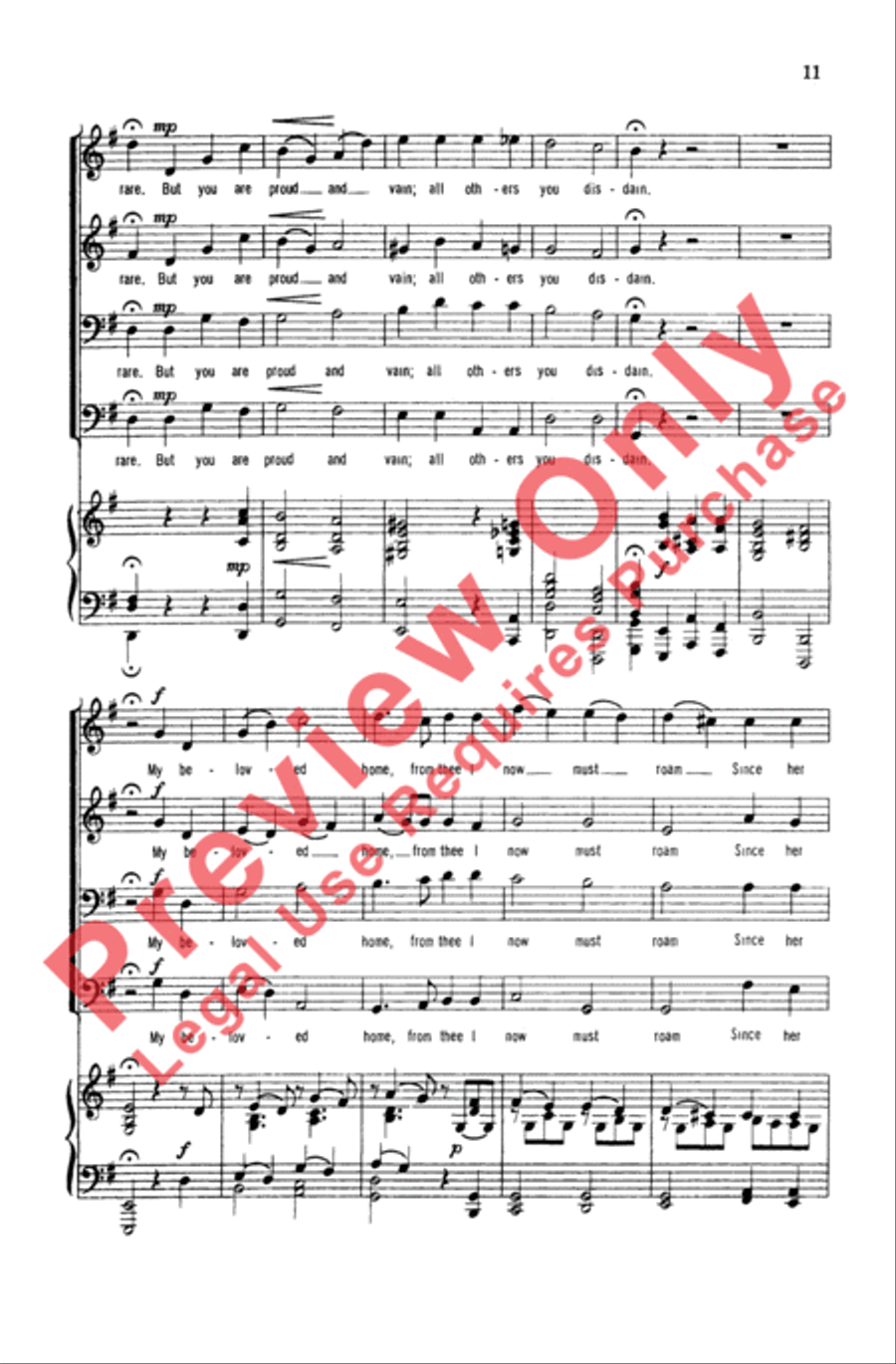 Five German Folk Songs Five German Folk Songs Men's Choir scores gallery preview page 11