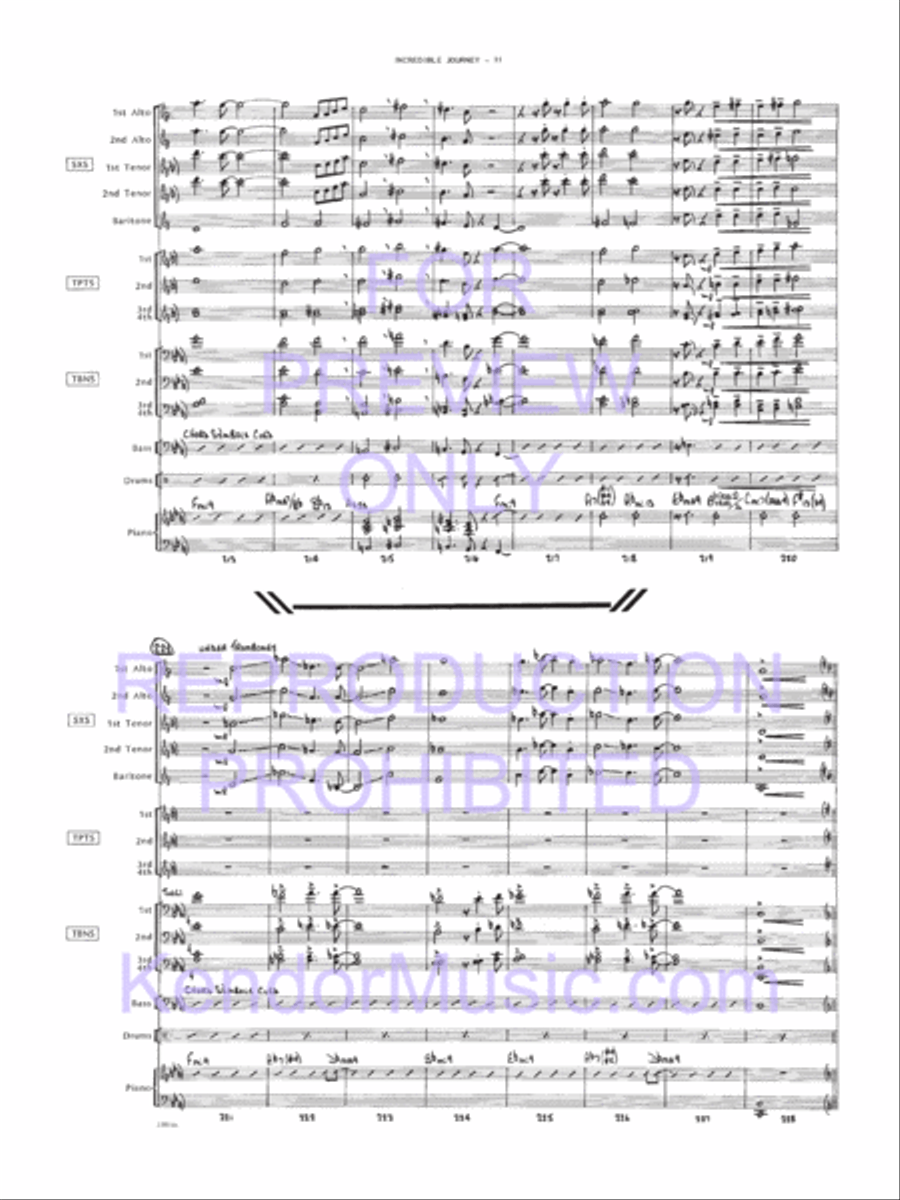 Incredible Journey Incredible Journey Jazz Ensemble scores gallery preview page 12
