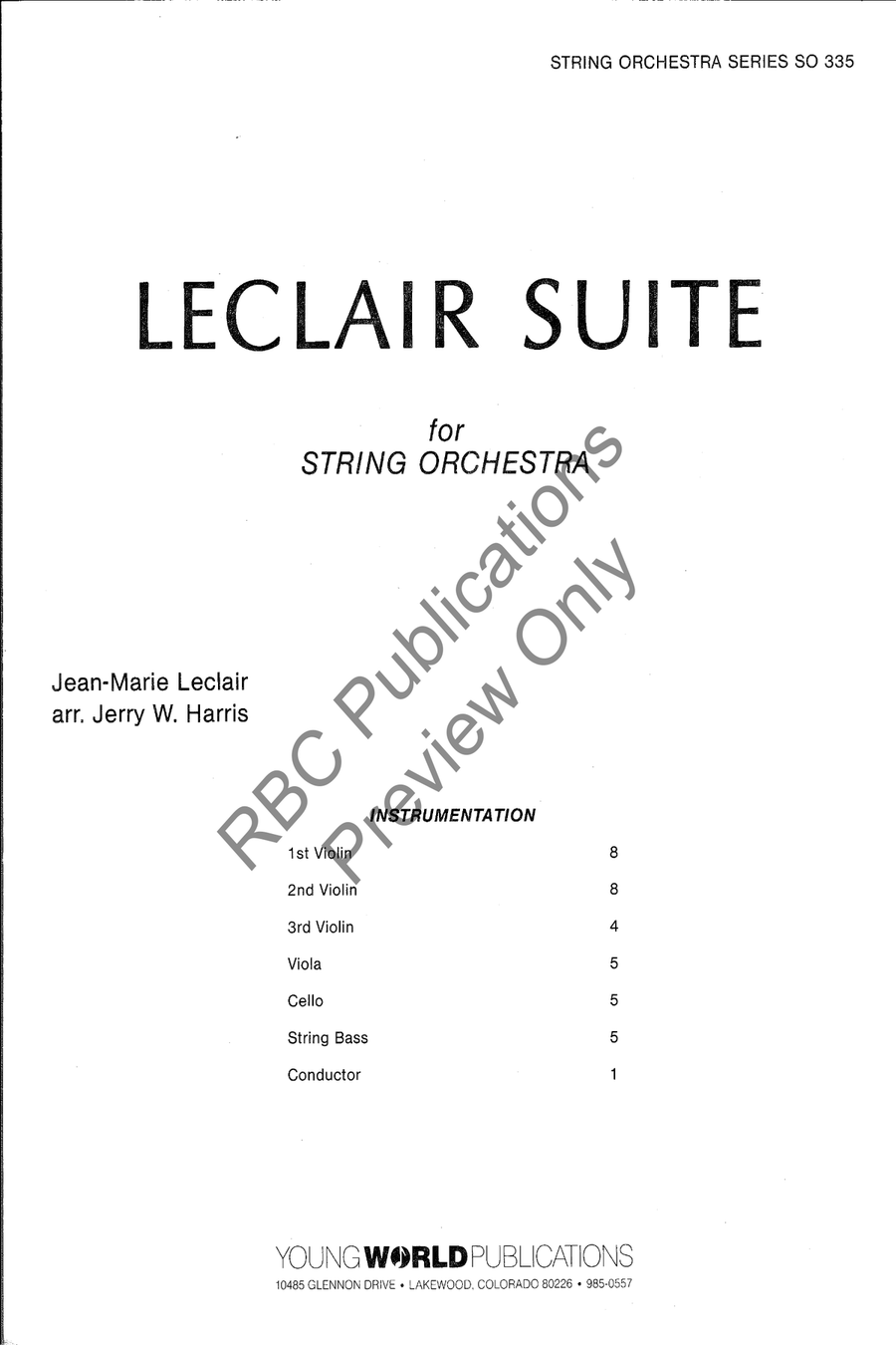 Leclair Suite Leclair Suite String Orchestra scores gallery preview page 2