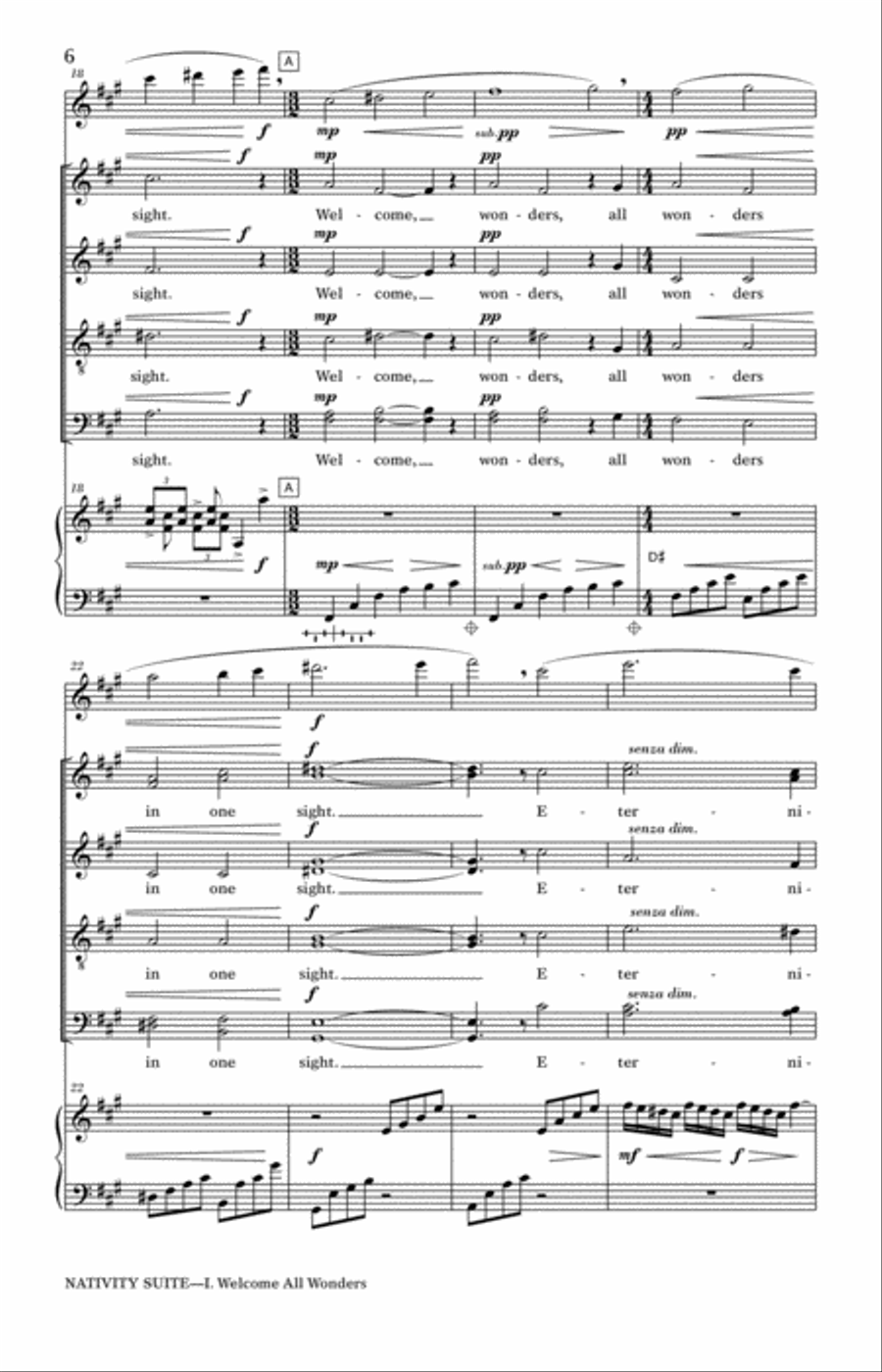 Welcome All Wonders 4-Part scores gallery preview page 4