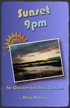 Book cover for Sunset 9pm, for Clarinet and Bass Clarinet Duet