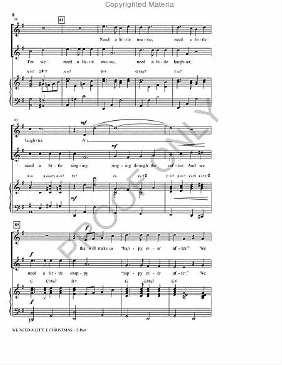 We Need a Little Christmas 2-Part scores gallery preview page 8
