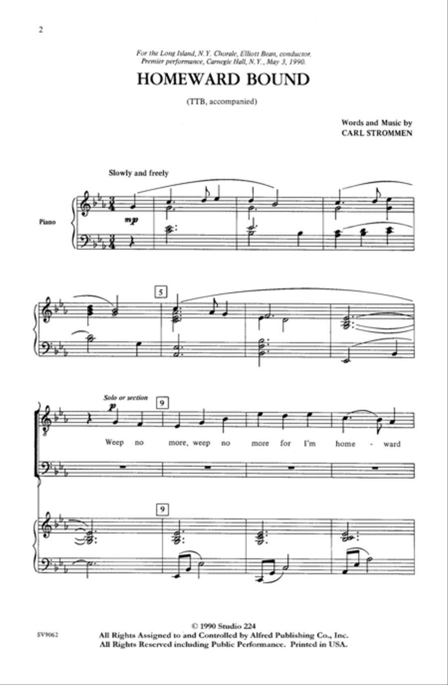 Homeward Bound Homeward Bound Men's Choir scores gallery preview page 2