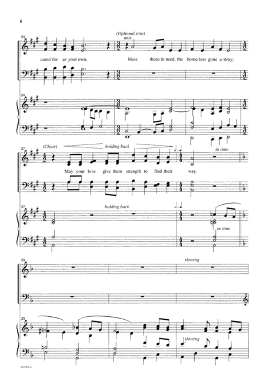 A Family Prayer 4-Part scores gallery preview page 6