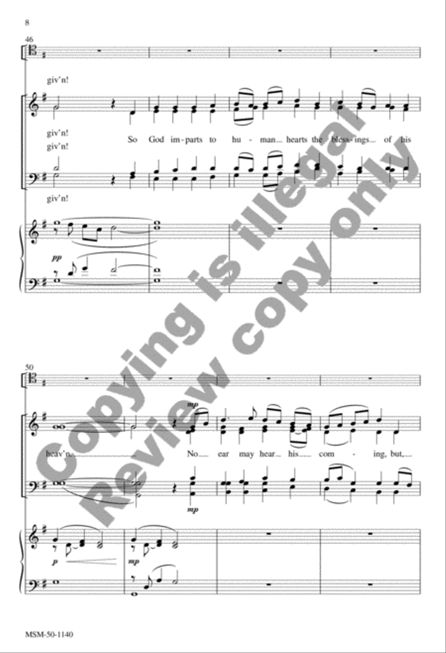 O Little Town of Bethlehem 4-Part scores gallery preview page 7