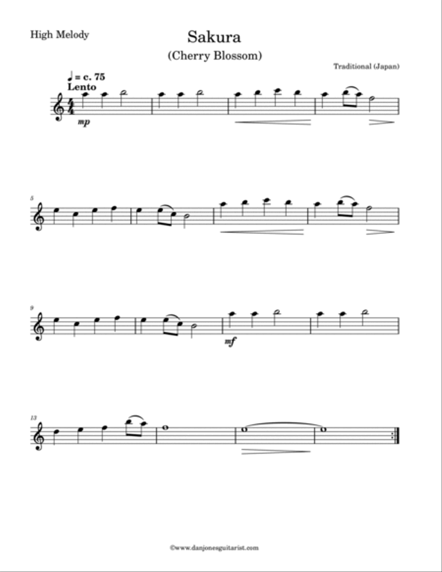 Sakura (Cherry Blossom) Large Ensemble scores gallery preview page 6