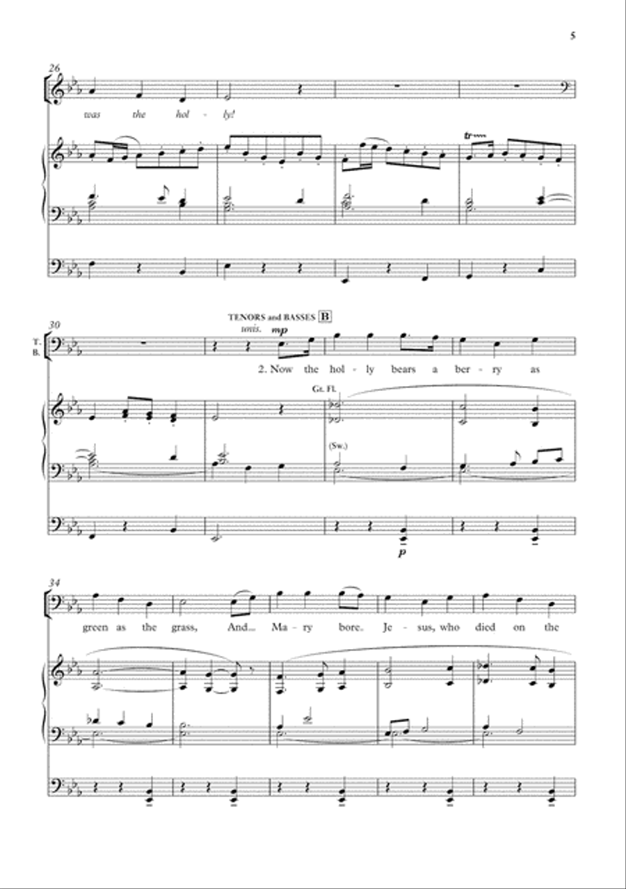 Sans Day Carol Sans Day Carol 4-Part scores gallery preview page 4