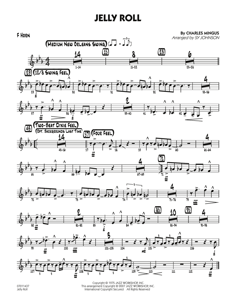 Jelly Roll - F Horn