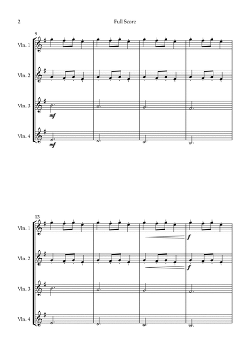 Carol Of The Bells (Christmas Song) for Violin Quartet image number null
