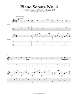 Book cover for Piano Sonata No. 6 (Third Movement, Variation XI)