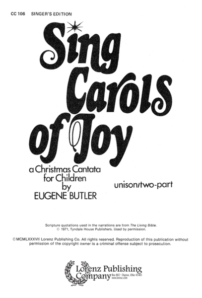 Sing Carols of Joy - Singer's Edition
