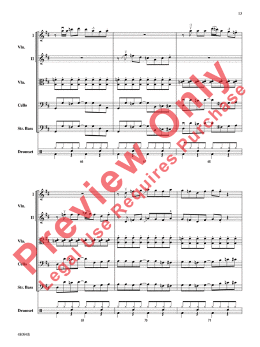 Rockin' 67 Blues String Orchestra scores gallery preview page 14