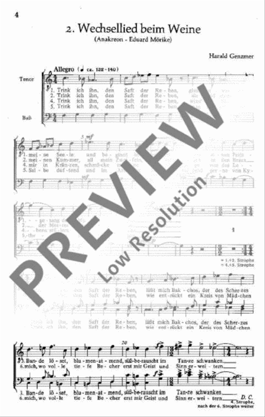 Drei antike Gesänge 4-Part scores gallery preview page 4