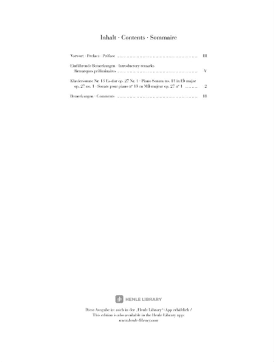 Piano Sonata No. 13 E-flat Major, Op. 27, No. 1 Piano Solo scores gallery preview page 2