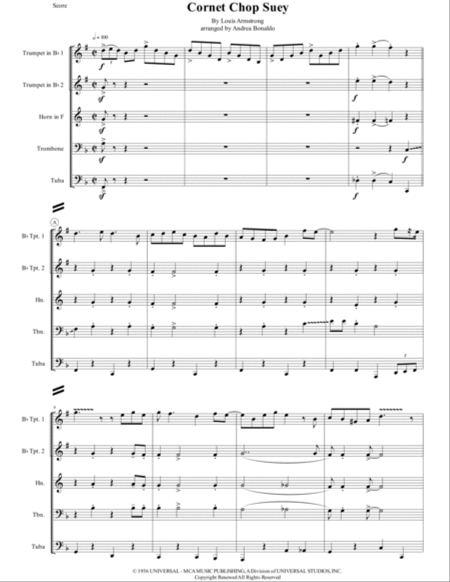 Cornet Chop Suey Brass Ensemble scores gallery preview page 4