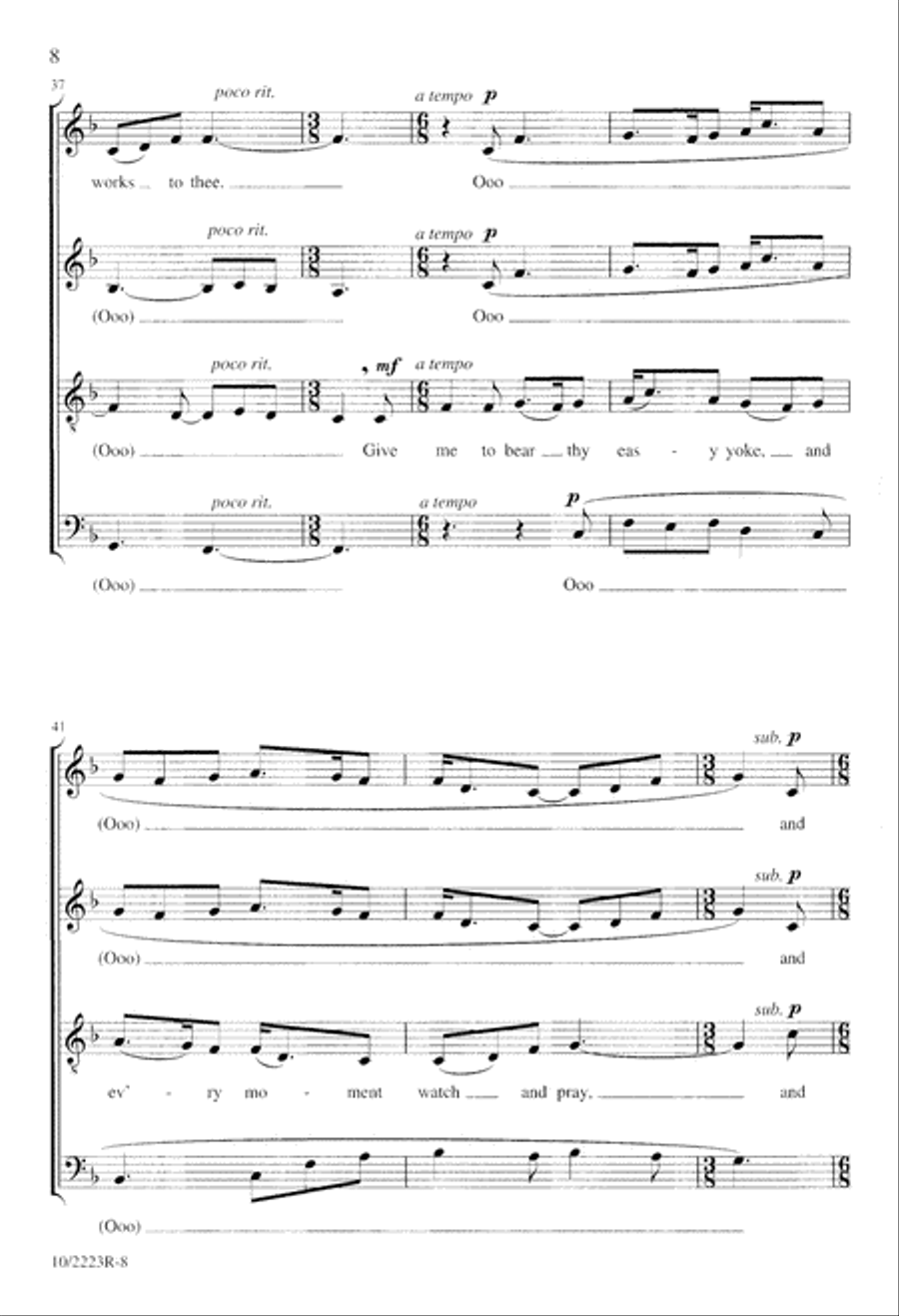 Forth in Thy Name, O Lord, I Go Divisi scores gallery preview page 8
