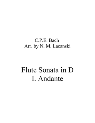 Book cover for Sonata in D for Flute and String Quartet I. Andante