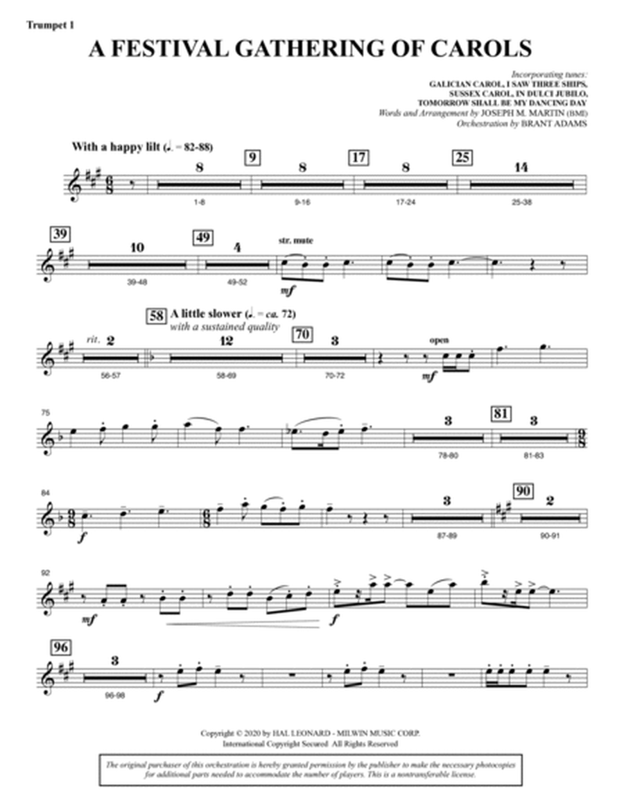 Tidings of Joy: A Celtic Christmas Celebration (Full Orchestra) - Bb Trumpet 1