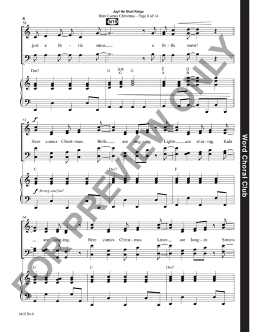 Here Comes Christmas - Anthem 4-Part scores gallery preview page 9