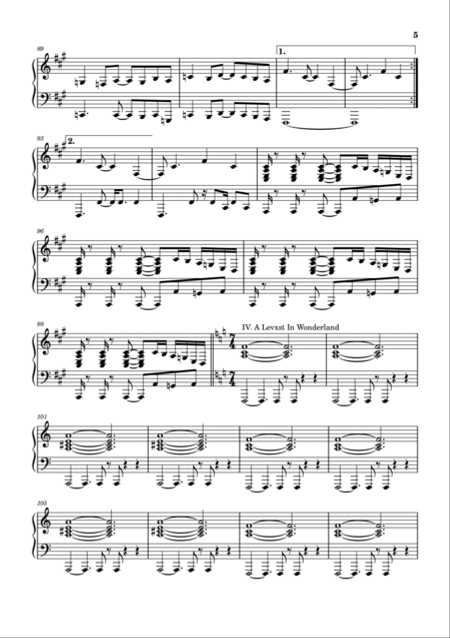 La Villa Strangiato Piano Solo scores gallery preview page 6