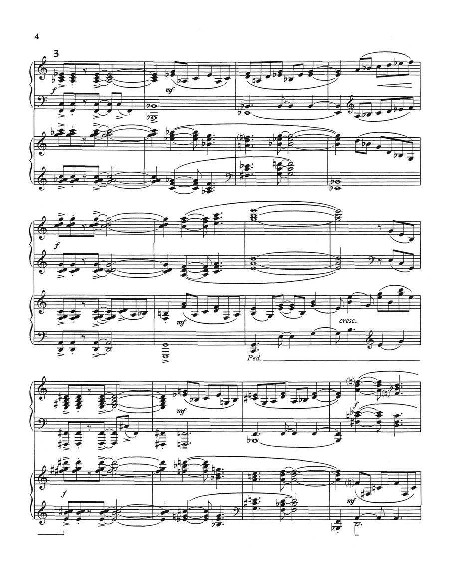 Four Piece Suite (for 2 pianos) Piano Duet scores gallery preview page 4