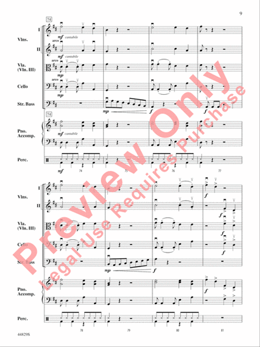 Uno, Dos, Bass! String Orchestra scores gallery preview page 10