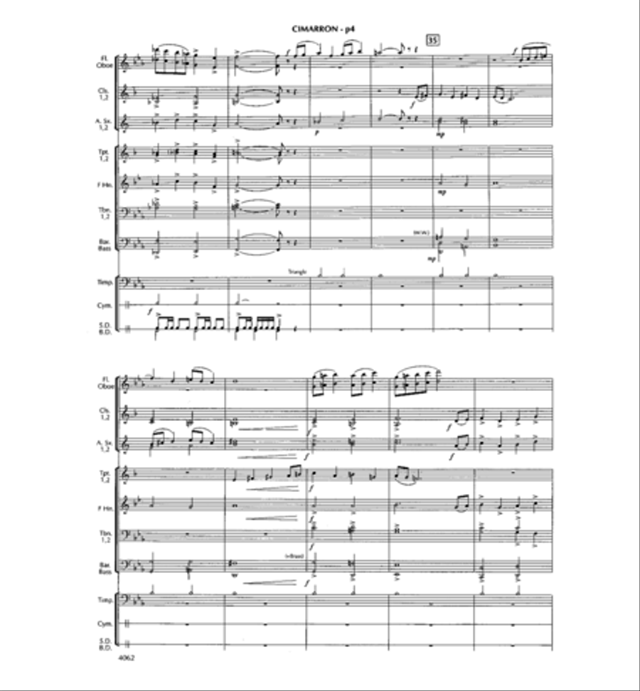 Cimarron Trail Cimarron Trail Concert Band scores gallery preview page 5