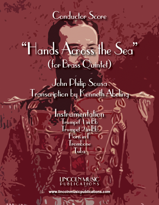 Book cover for March - Hands Across the Sea (for Brass Quintet)