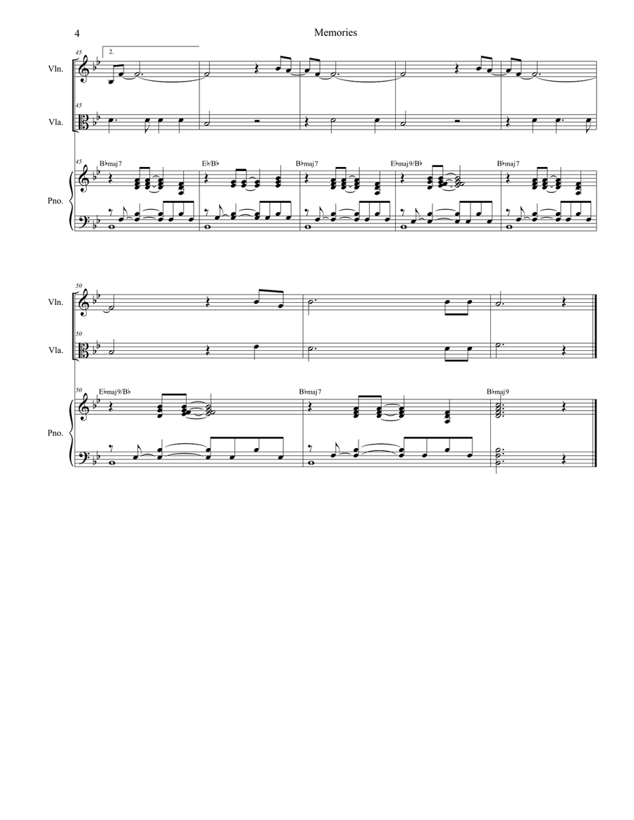 Memories Memories String Duet scores gallery preview page 4