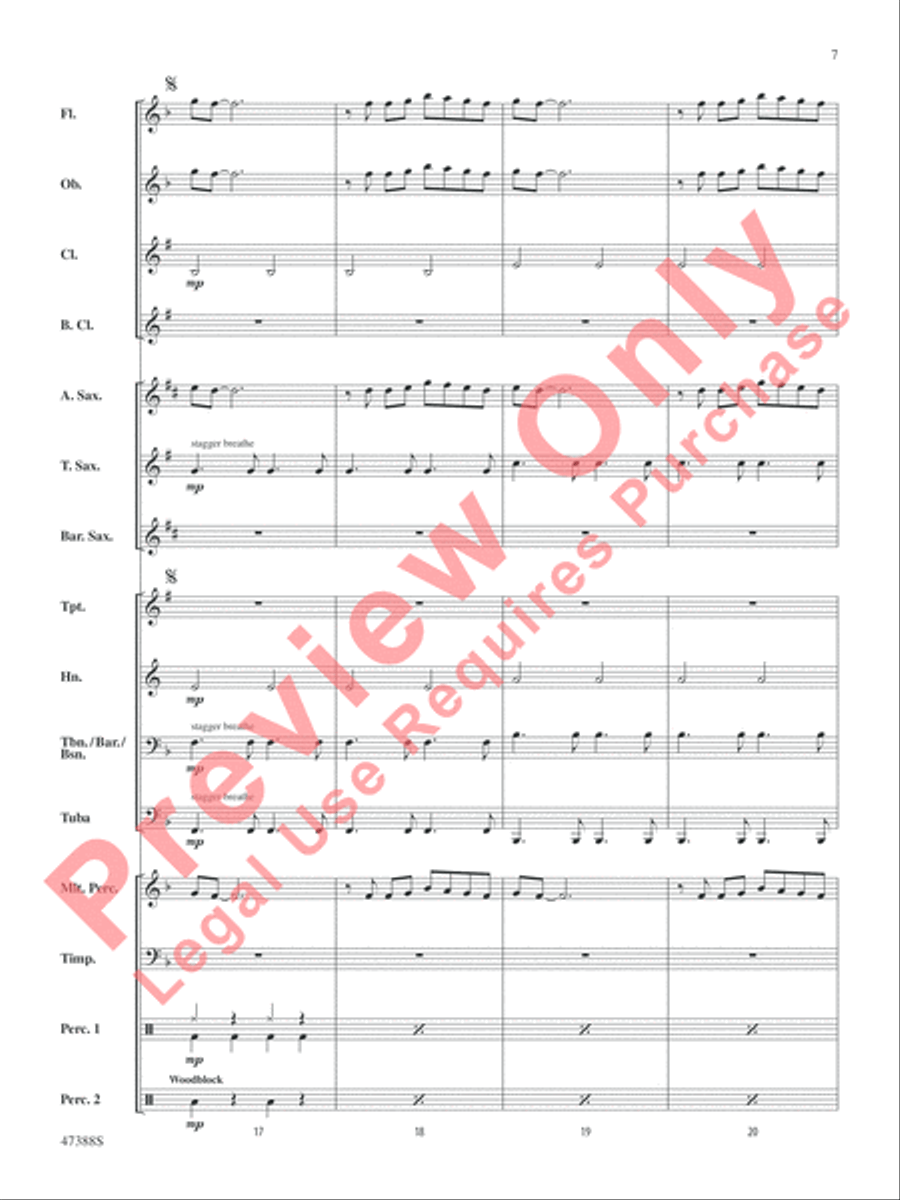 In My Blood Concert Band scores gallery preview page 8