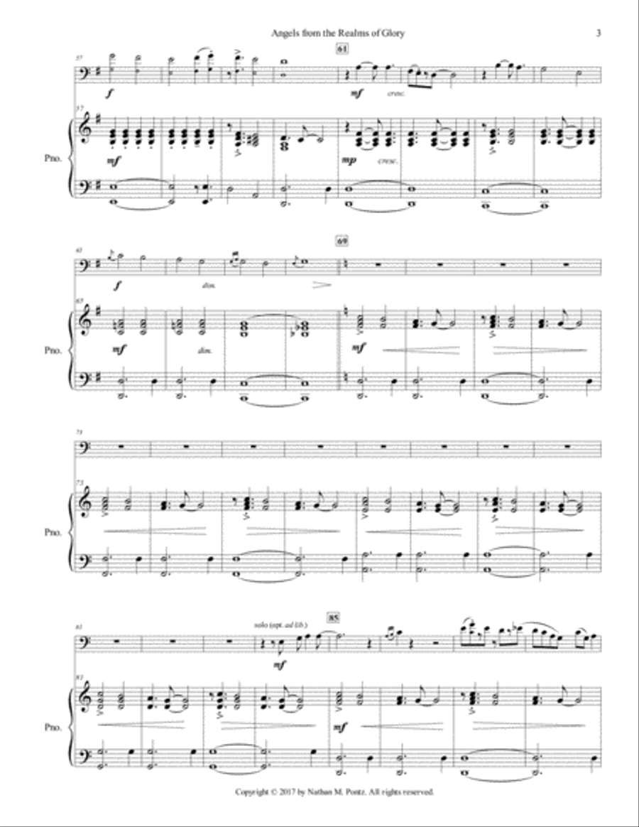 Angels from the Realms of Glory Small Ensemble scores gallery preview page 3