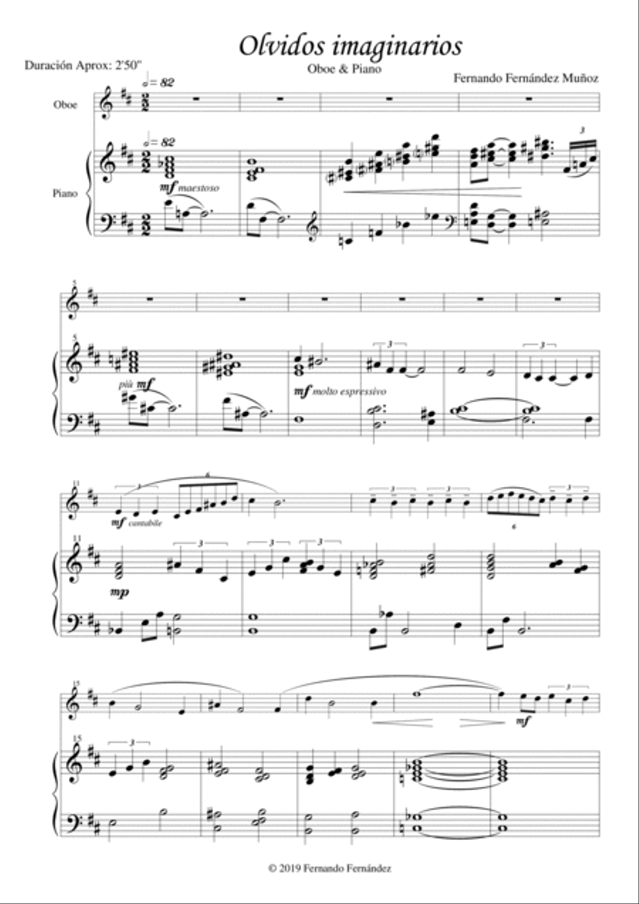 Olvidos imaginarios Olvidos imaginarios Piano scores gallery preview page 2