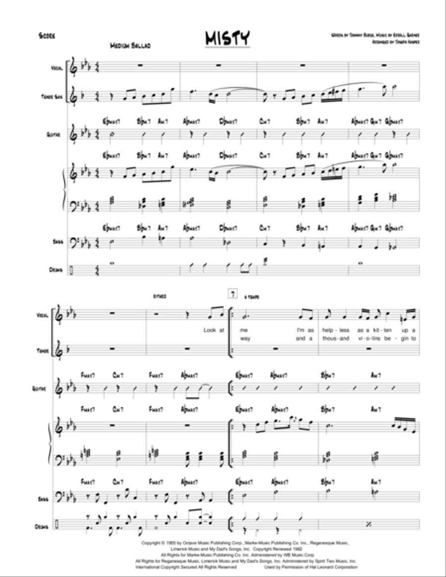 Misty Misty Small Ensemble scores gallery preview page 2