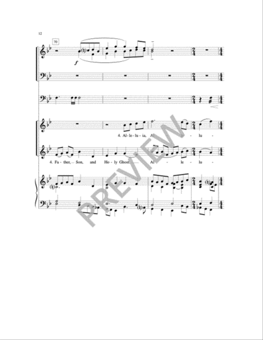 Jesus Christ is Risen Today 4-Part scores gallery preview page 7