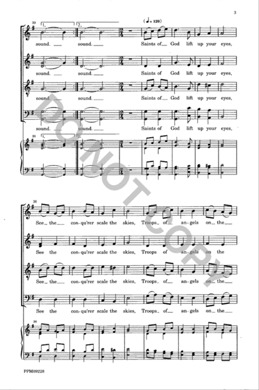 An Anthem for Easter 4-Part scores gallery preview page 4
