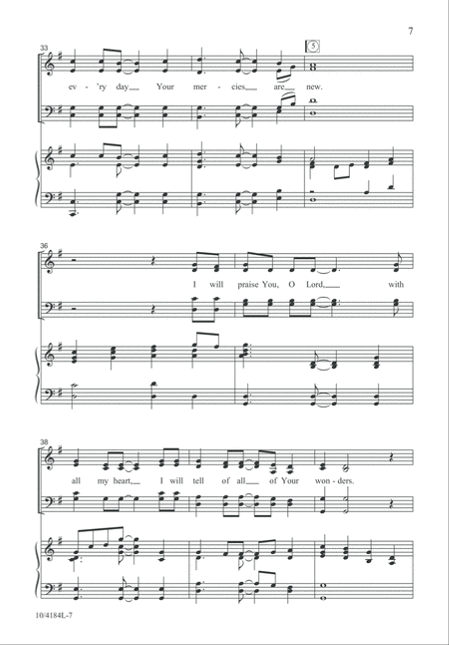 I Will Praise You I Will Praise You 4-Part scores gallery preview page 7