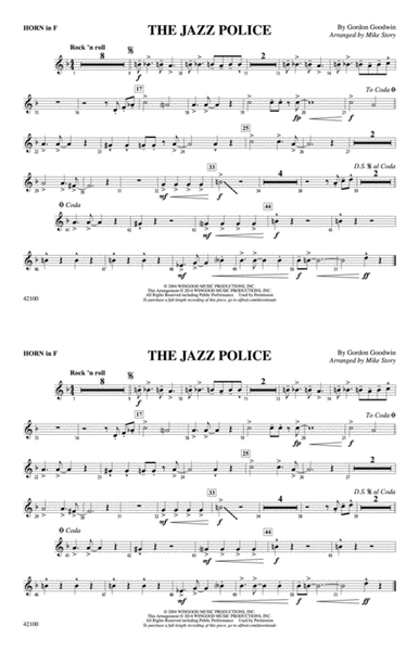 The Jazz Police: 1st F Horn
