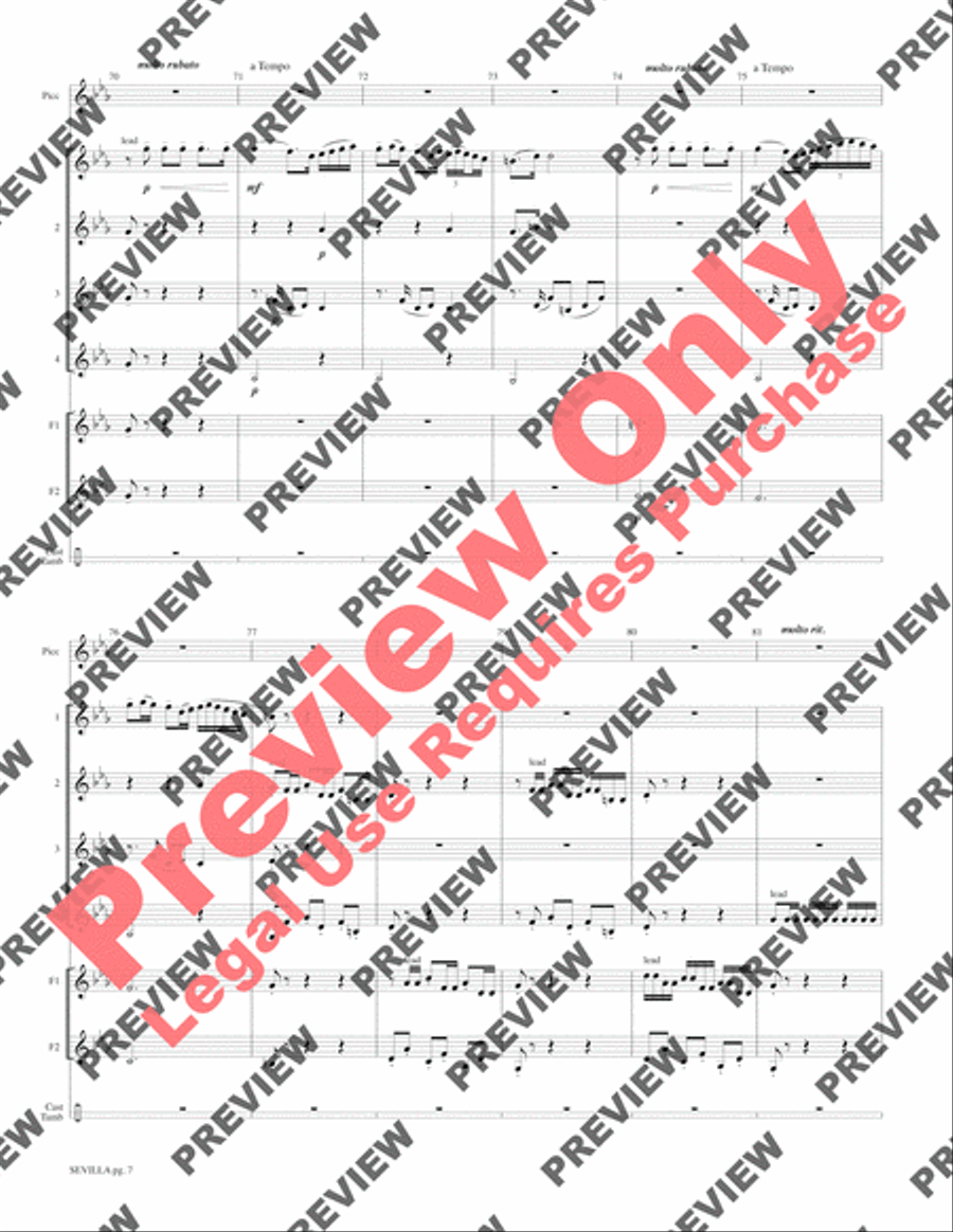 Sevilla (from Suite Espanola) Small Ensemble scores gallery preview page 9