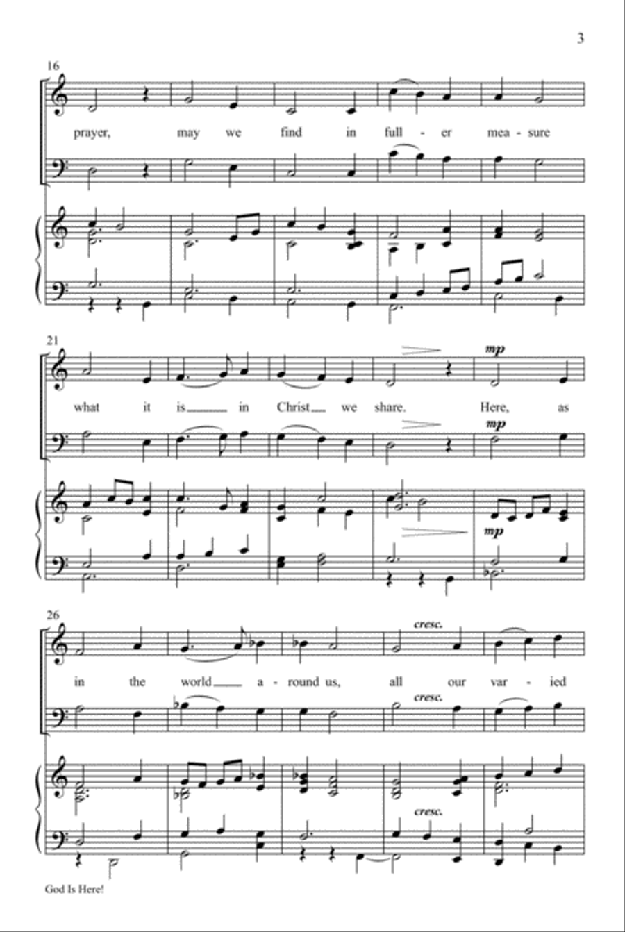 God Is Here! God Is Here! 4-Part scores gallery preview page 3