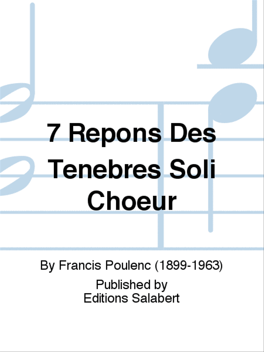 7 Repons Des Tenebres Soli Choeur Choir scores gallery preview page 1