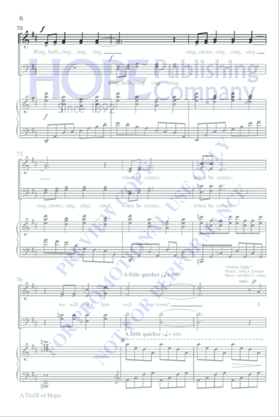 A Thrill of Hope Choir scores gallery preview page 10