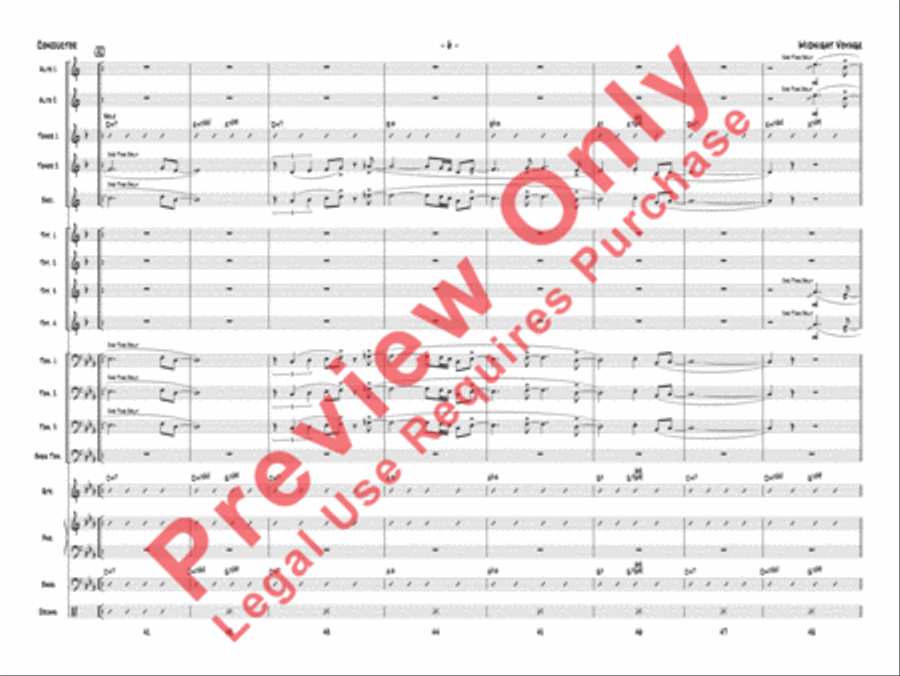 Midnight Voyage (score only) Jazz Ensemble scores gallery preview page 9