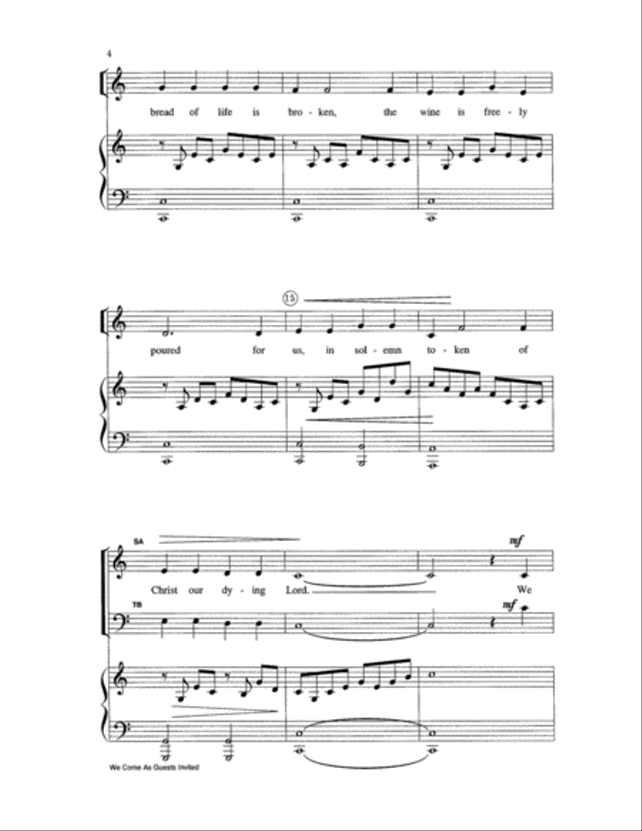 We Come as Guests Invited 4-Part scores gallery preview page 4
