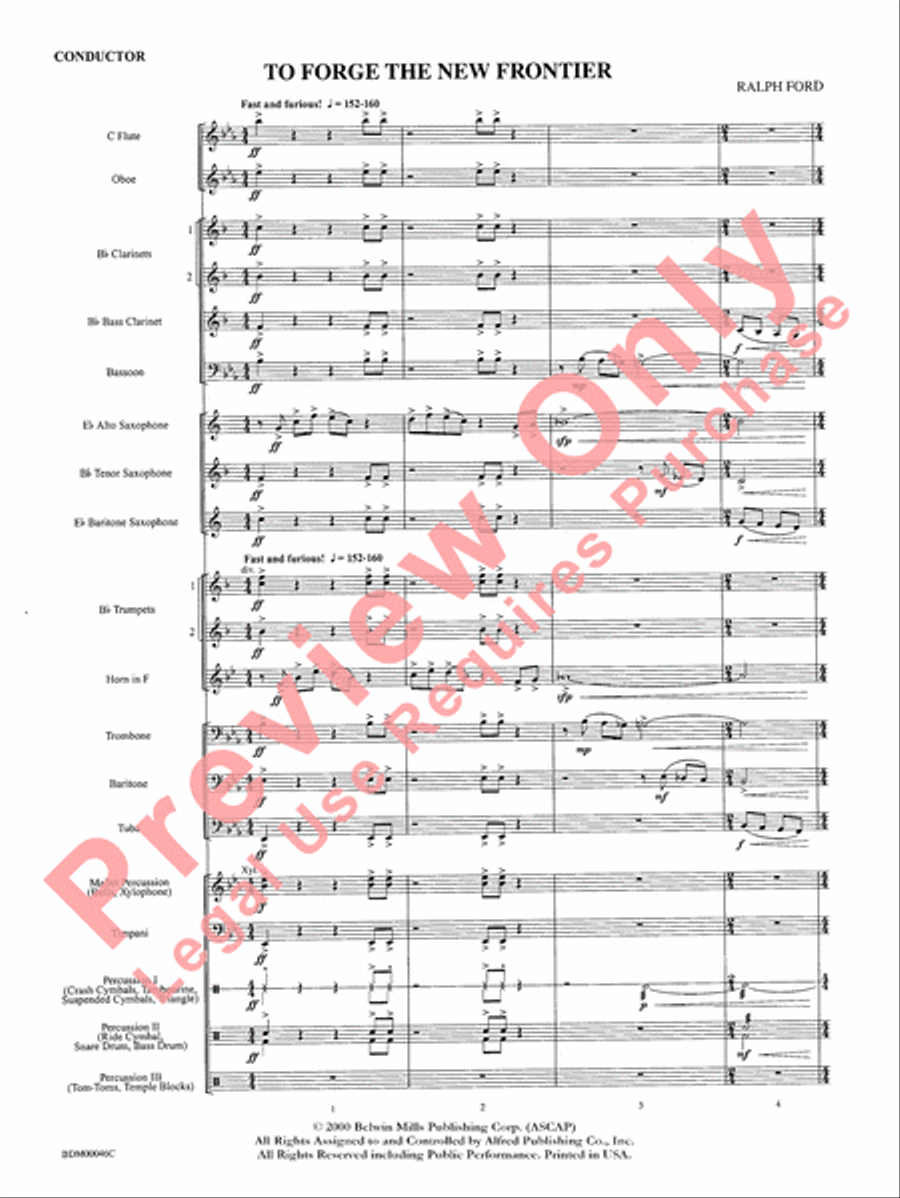 To Forge the New Frontier Concert Band scores gallery preview page 4